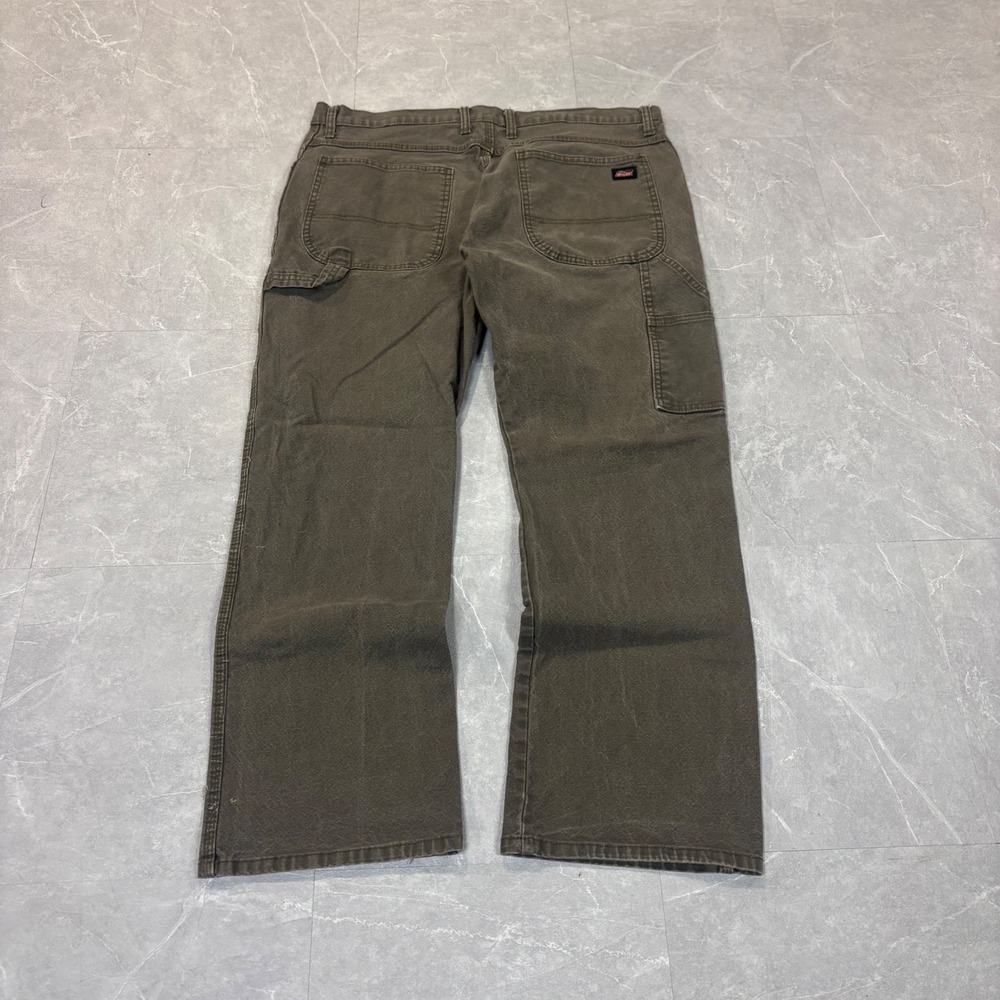 Dickies Mens Carpenter Pants 36x30 Olive Green Utility Workwear EU1939RMS